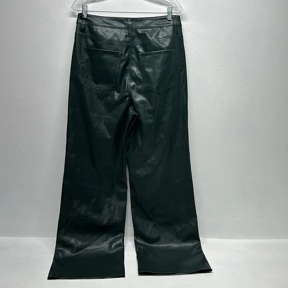 Blank NYC Pant Faux Leather Franklin Rib Cage Straight Leg Revolve Green Size 30 - Picture 5 of 10